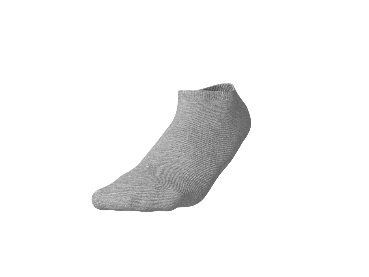 Une chaussette de sport grise unie sur fond noir.