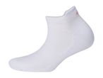 White ankle sock with a small pink detail on the cuff.