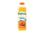 Bouteille de jus d'orange sans pulpe enrichi en vitamines.