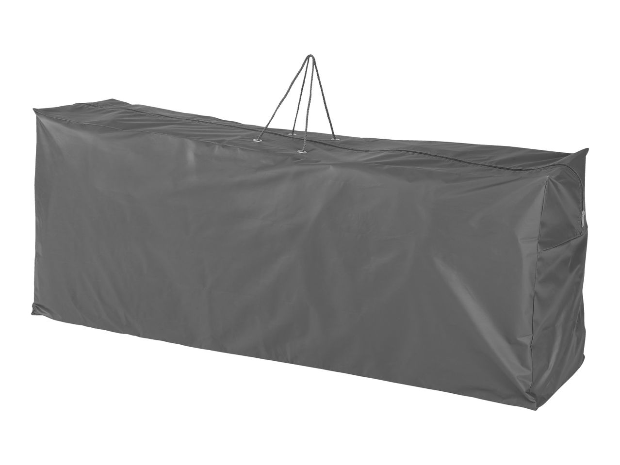 Large gray storage bag with handles.