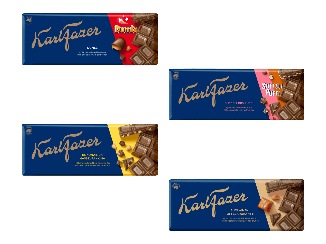 Makusuklaalevyt 3 kpl