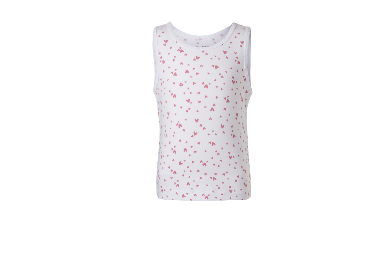 Lupilu wit hemdje met roze hartjes