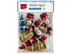 Favorina kalėdinės figūrėlės, pieniškas šokoladas, Fairtrade sertifikuotas, Kalėdų Senelis ir eglutės.