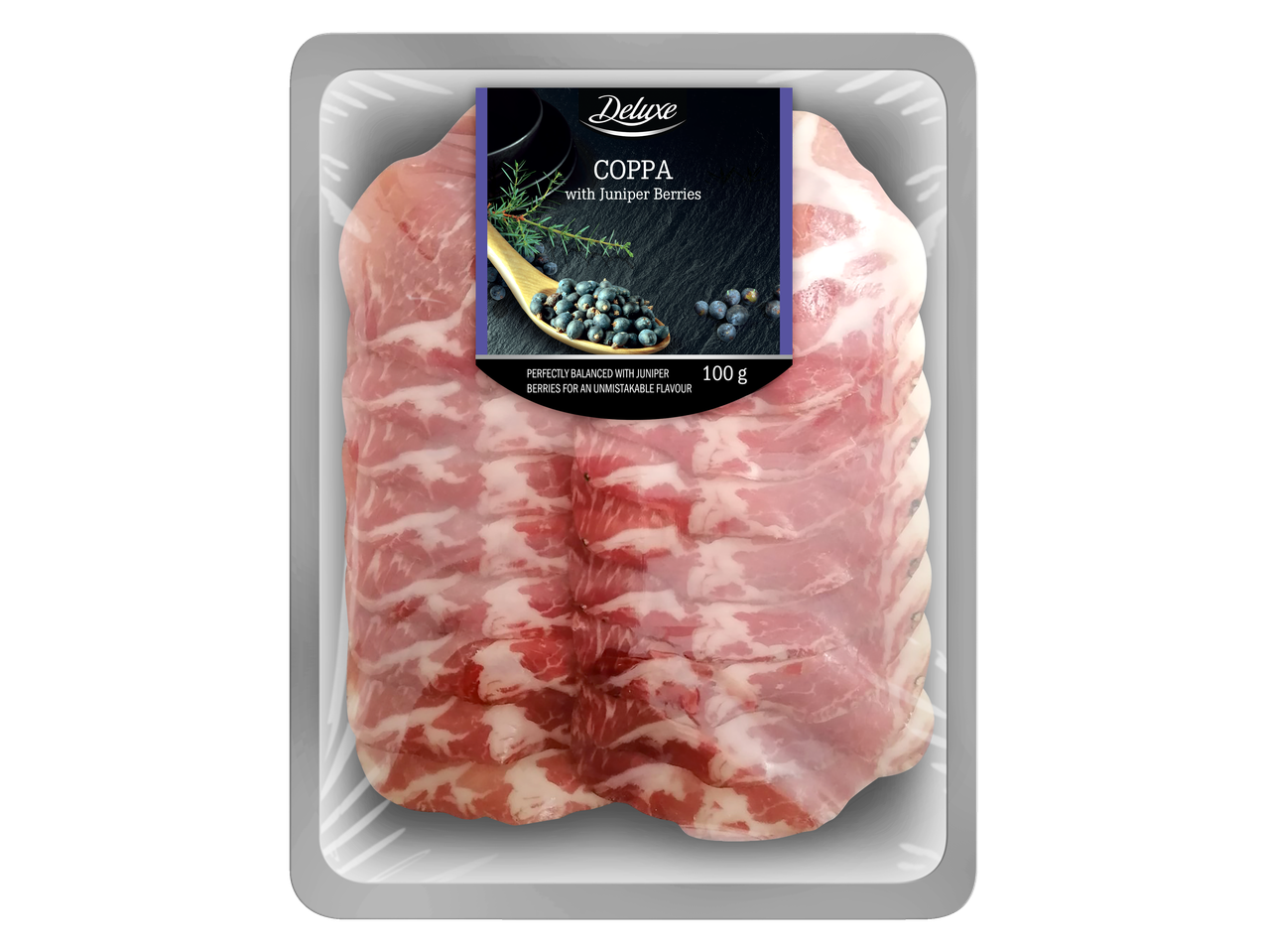 Deluxe Coppa ar kadiķogām, 100 g iepakojums.