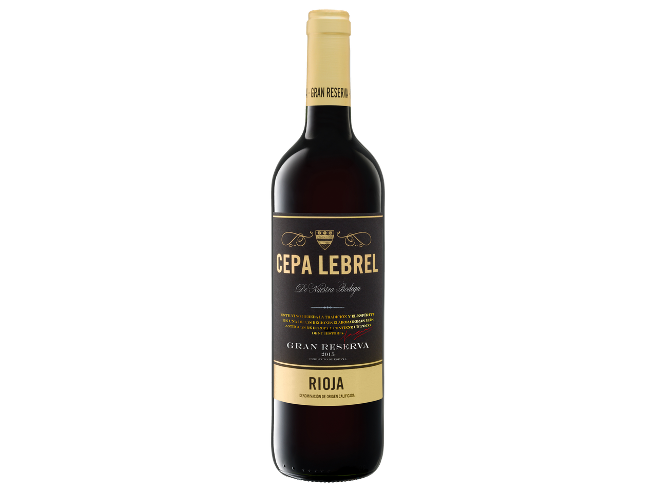 Cepa Lebrel Gran Reserva Rioja 2015 wine.