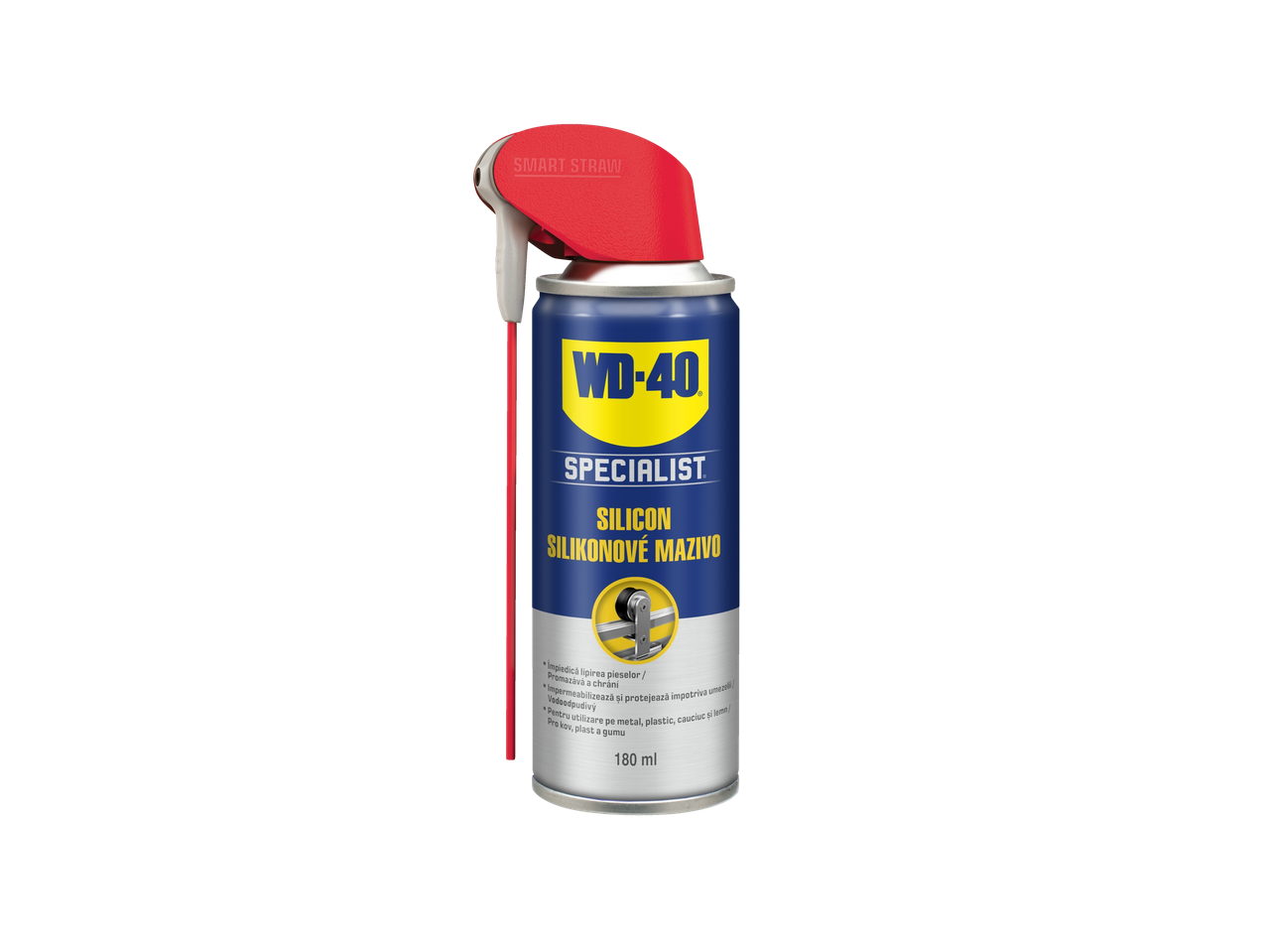 Spray WD-40 Specialist Silicon, un lubrifiant pentru întreținere.