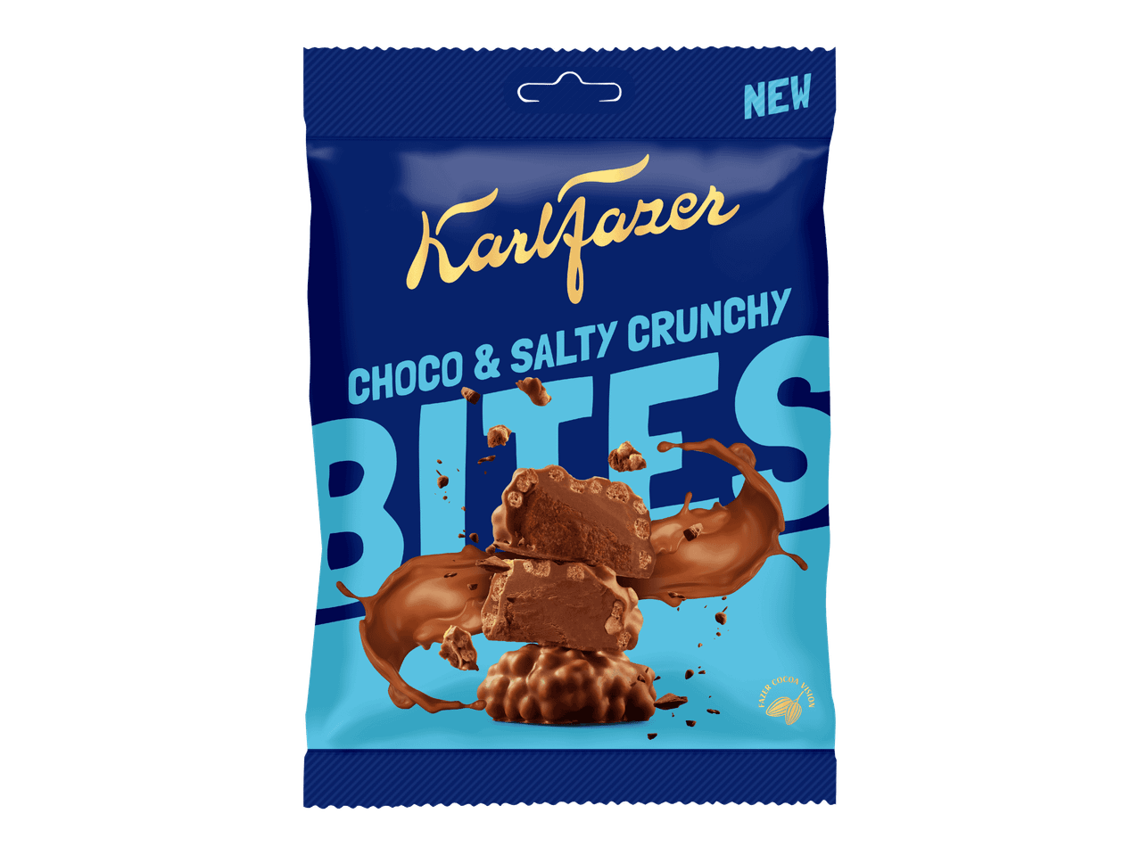 Karl Fazer Choco & Salty Crunchy Bites -suklaapussi