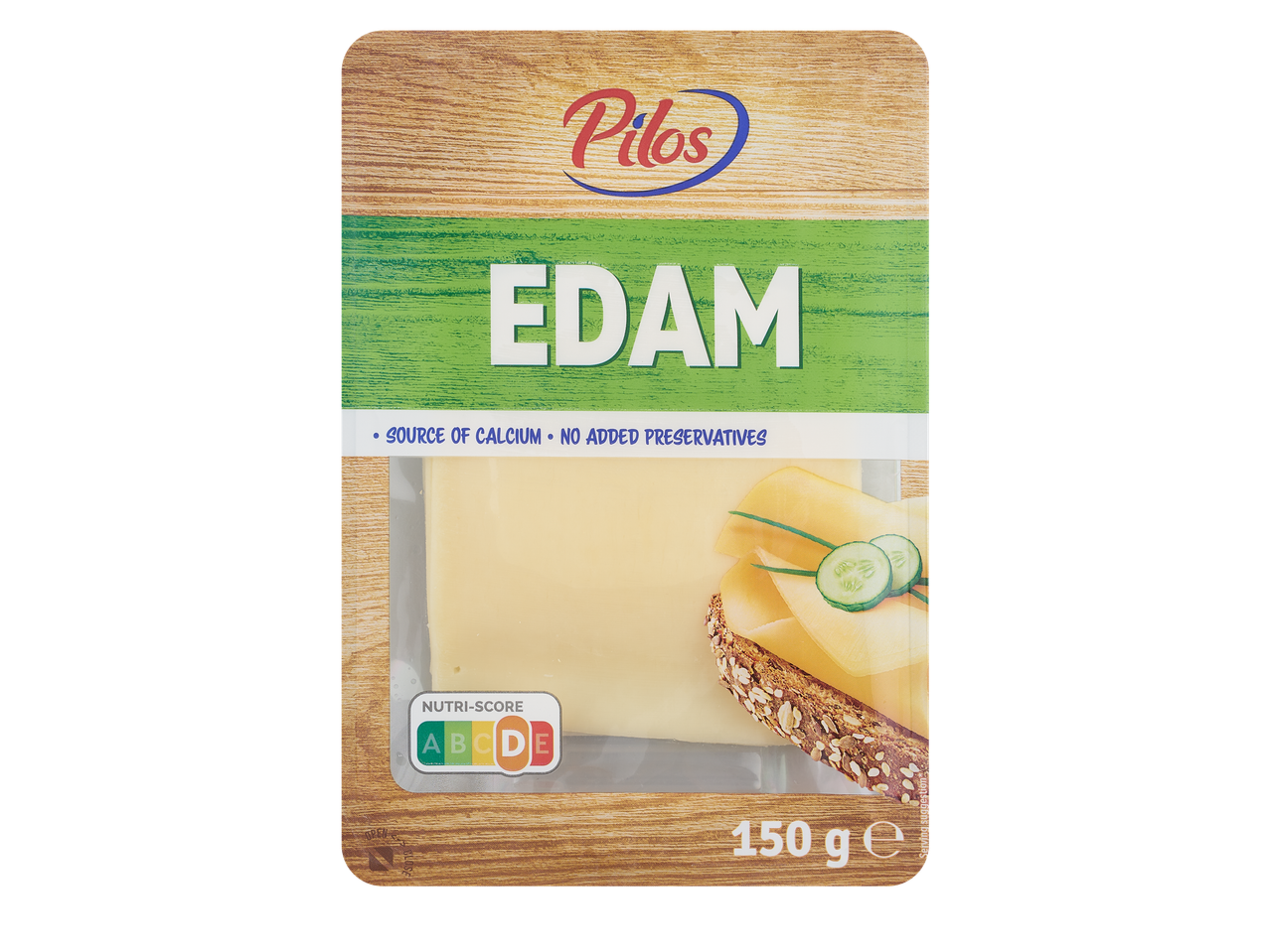 Pilos Edamo sūrio pakuotė (150 g).