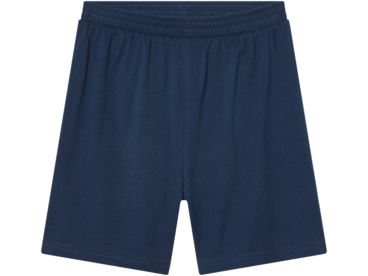 Shorts lisos azul-marinho.