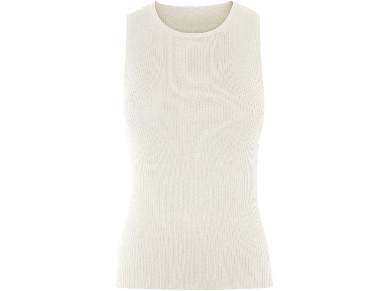 Top blanc côtelé.