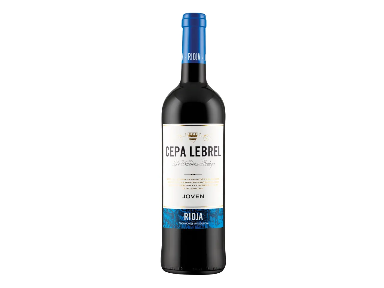 Cepa Lebrel Rioja Joven wine bottle.