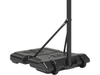 Basketball hoop base with wheels.