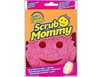 Spugna abrasiva rosa a forma di faccina sorridente Scrub Mommy.