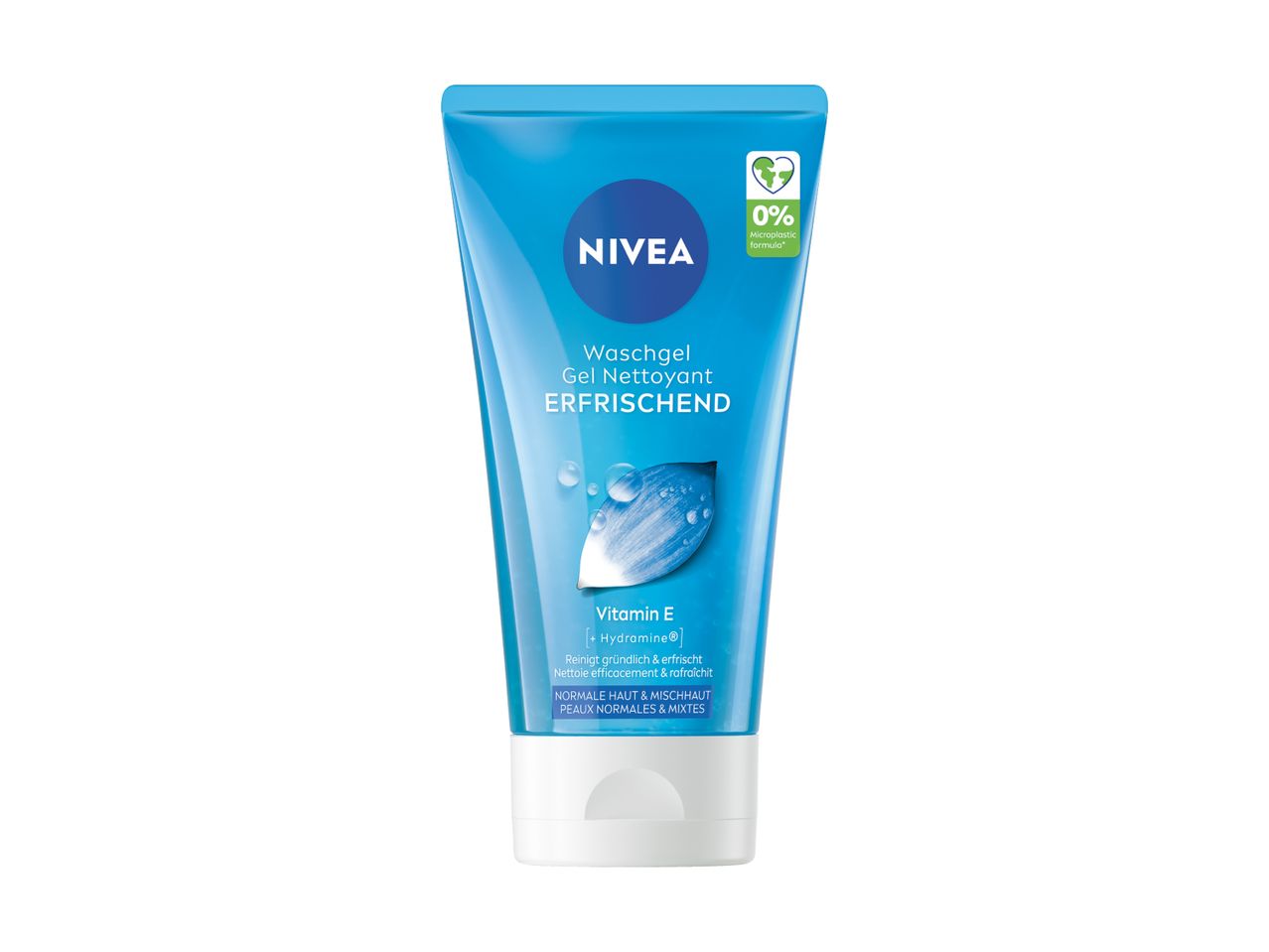 Gel detergente Nivea per il viso in tubo.