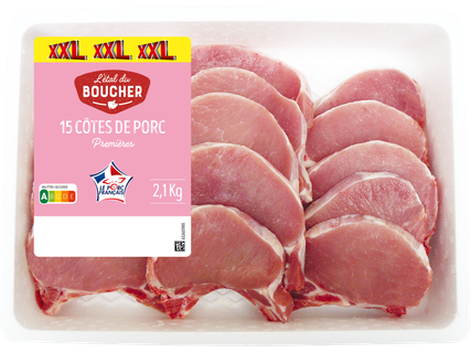 15 côtes de porc premières