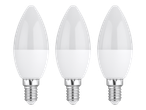 Τρία LED λαμπάκια σε σχήμα κεριού.