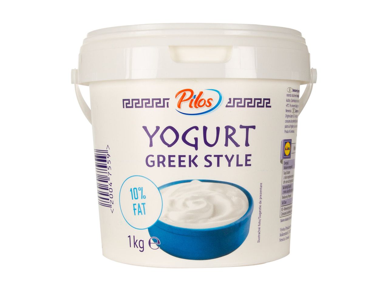 Iaurt grecesc Pilos, 1 kg, 10% grăsime.