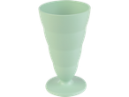 Light green ice cream sundae glass.