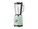 A light green and silver SilverCrest blender with a glass pitcher and measurement markings.