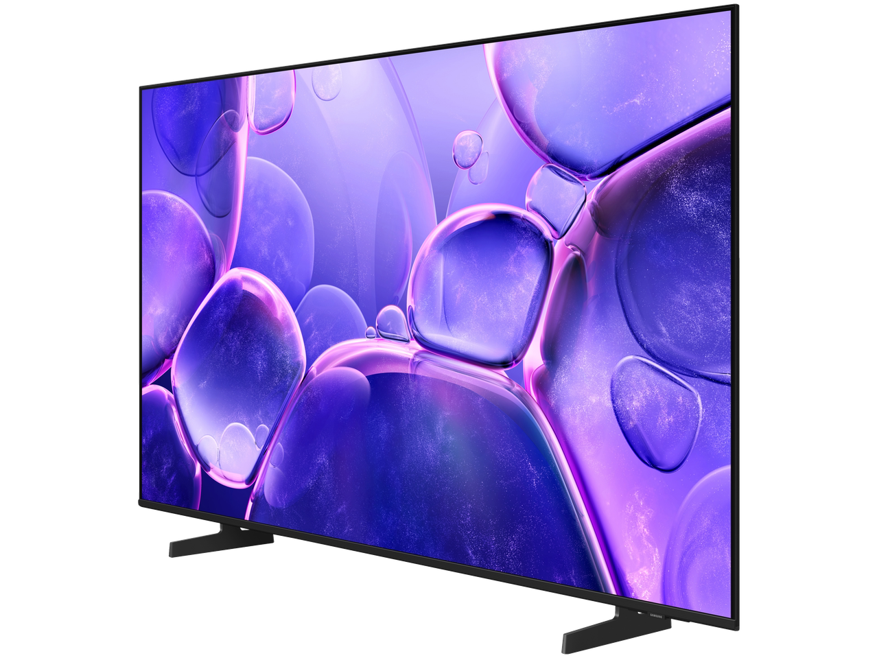 SAMSUNG Smart televizor 50' Crystal UHD U8072F 4K sa apstraktnom pozadinom ljubičastih mehurića.