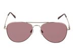 Aviator sunglasses with rose-tinted lenses and a gold-colored frame