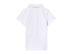 White short-sleeve polo shirt.