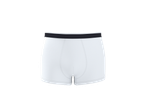 Boxers brancos masculinos com cós elástico preto