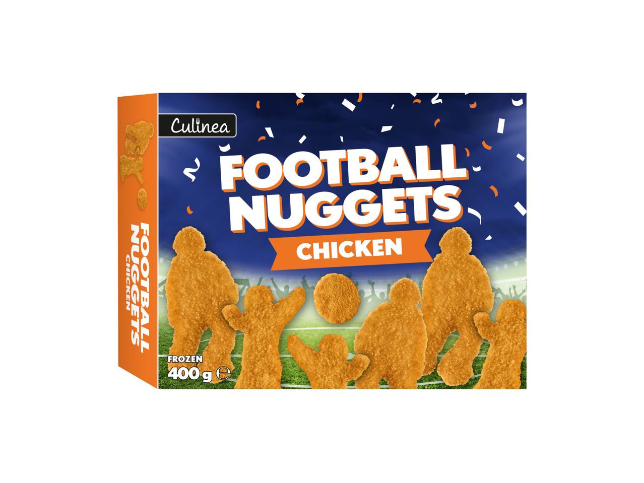 Pakovanje Kikkoman fudbalskih nuggetsa od pilećeg mesa.