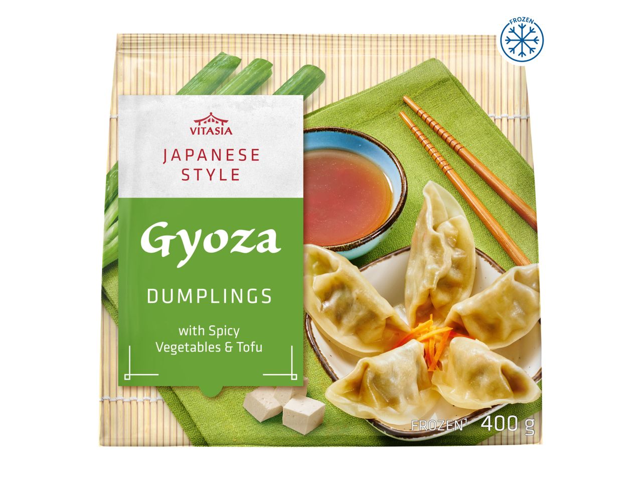 Go to full screen view: Vitasia Gyoza Dumplings with Spicy Vegetables and Tofu - Image 1