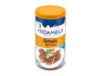 Greek style bifteki spice mix in a shaker, with grilled meatballs on the label.