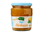 Maribel Light abrikozenjam in een pot.