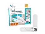 Vlippy: Weißer Tür- und Fensterstopper, verhindert Fingerklemmen und ermöglicht Stoßlüften.