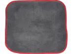 Lavetă gri din microfibră cu margine roșie