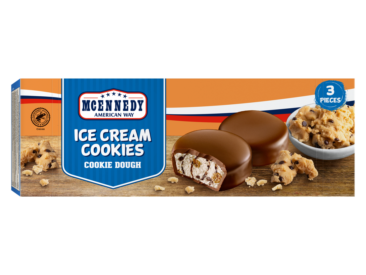Biscuits glacés McNenndy à la pâte à biscuits.