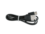 Black USB-A to USB-C cable, coiled and tied with a white tie.