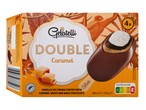 Gelatelli Double Caramel: 4 vaníliafagylalttár, tejcsokoládéval és karamellszósszal bevonva.