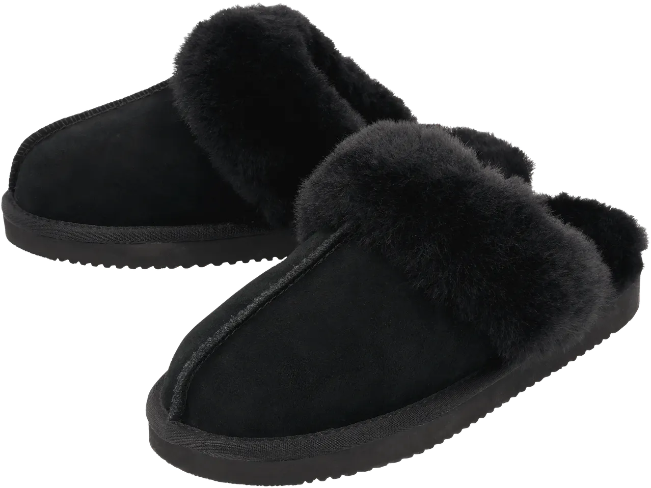 Esmara Premium avikailio šlepetės juodos spalvos.