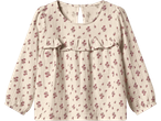 Bluză de muselină LUPILU pentru fete, cu imprimeu floral și volane.