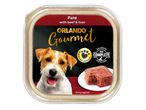 Пастет Orlando Gourmet с говеждо и черен дроб за кучета.