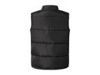 Back view of a black men's puffer vest