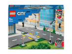 LEGO City Straßenplatten-Set mit Ampeln, Straßenschildern und Laternen.