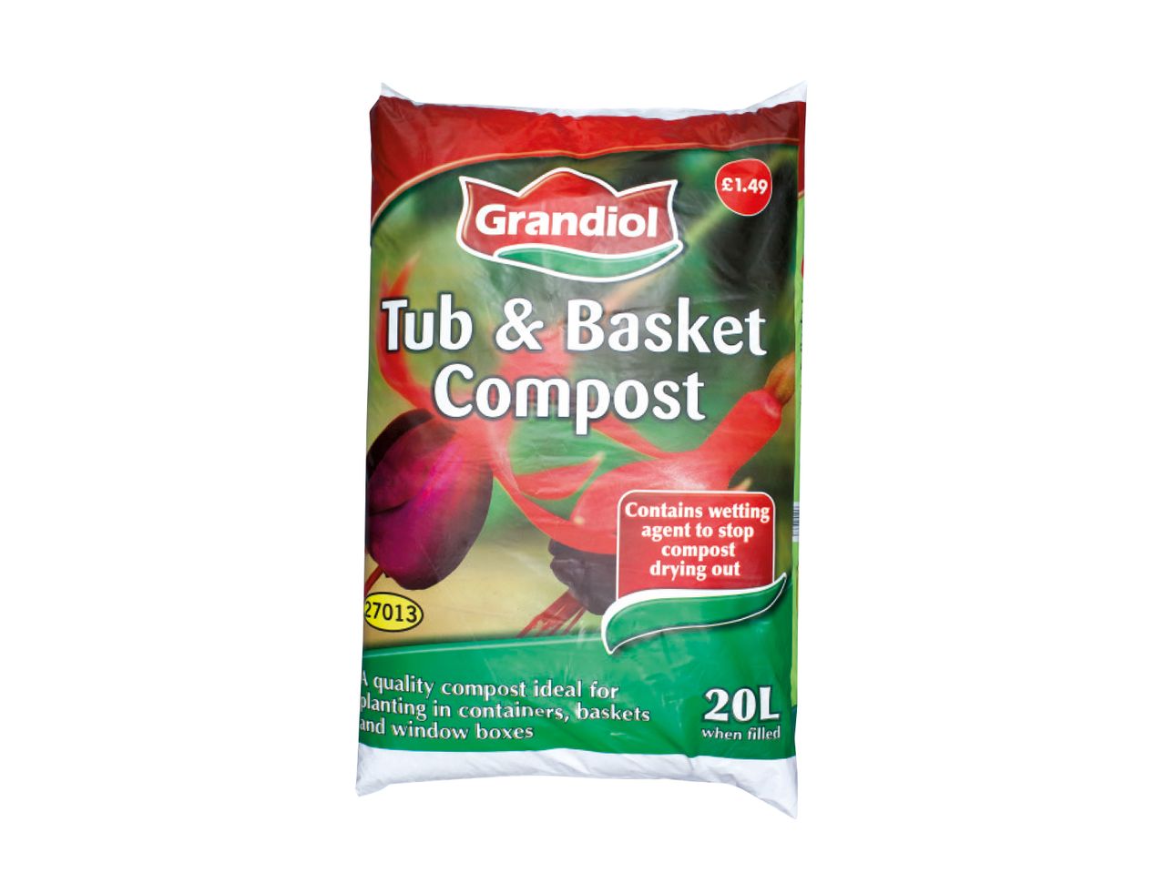 Go to full screen view: Grandiol Tub & Basket Compost 20L - Image 1