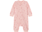 lupilu® Baby Sleepsuit in pink with a star pattern and snap buttons.