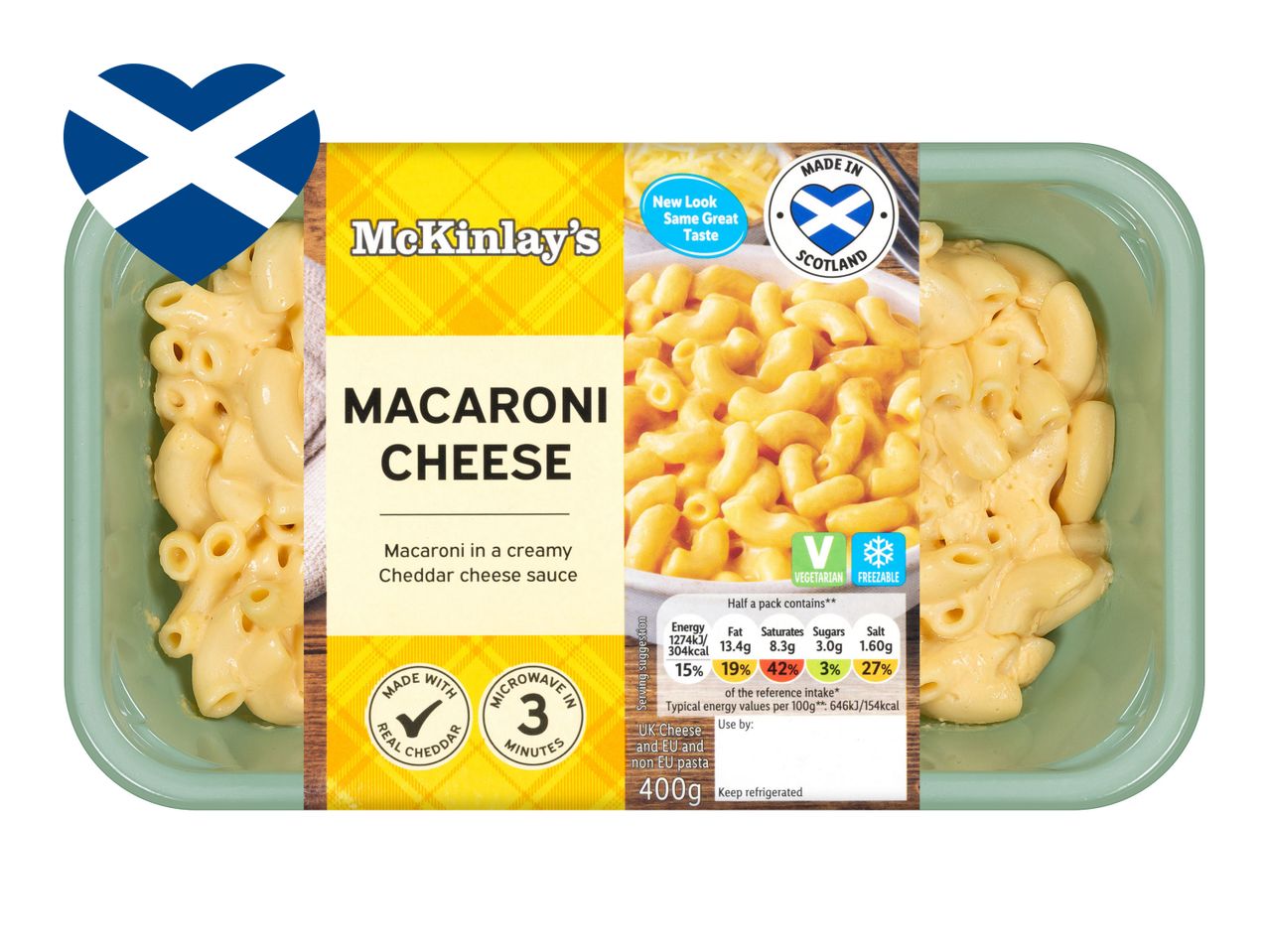 McKinlay's macaroni cheese, made in Scotland.