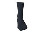 A single dark blue crew sock shown from a front-facing angle against a white background.