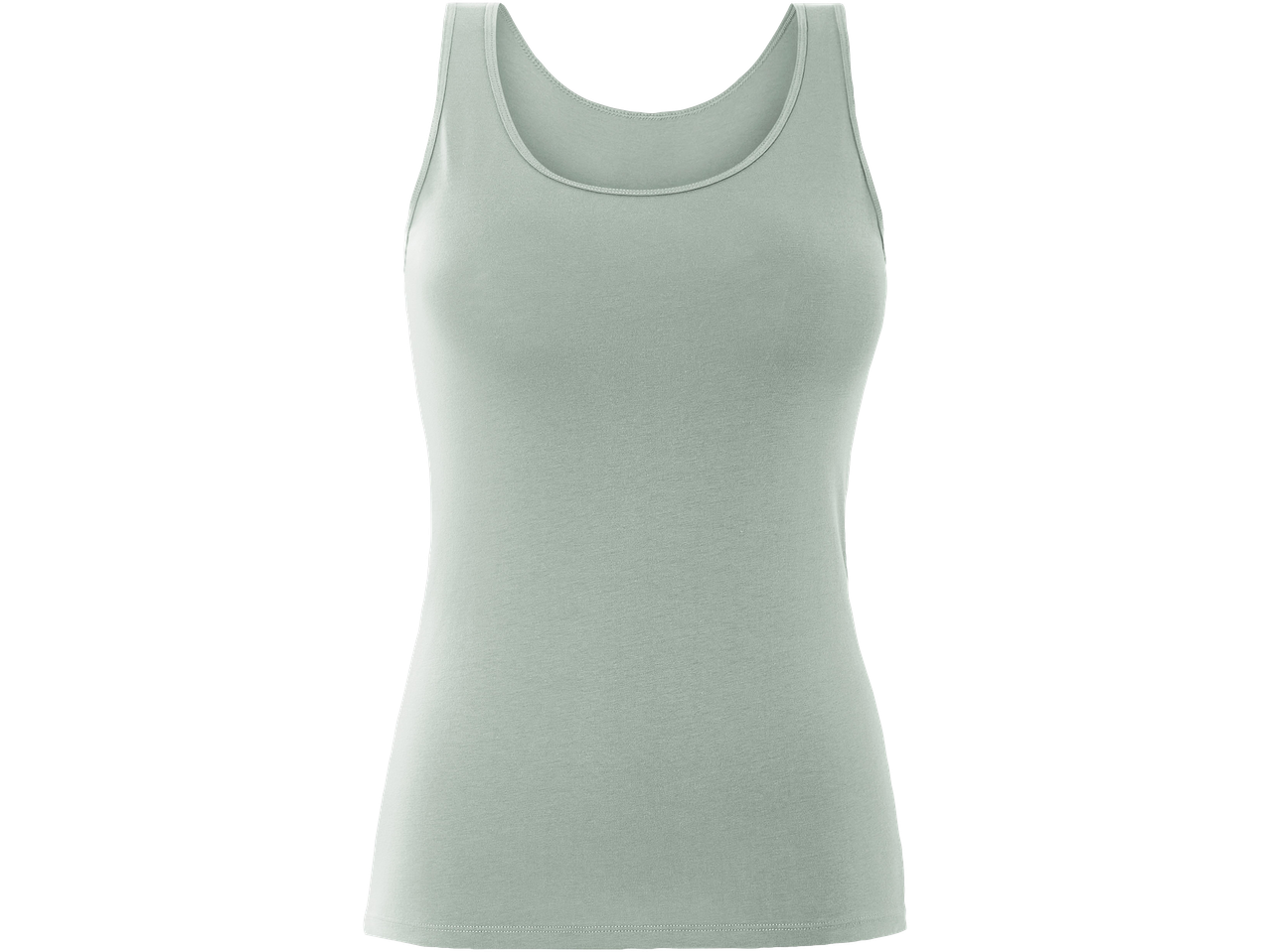 Világoszöld női ujjatlan felső fekete háttér előtt