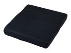 Black mesh seat cushion for comfort and support.