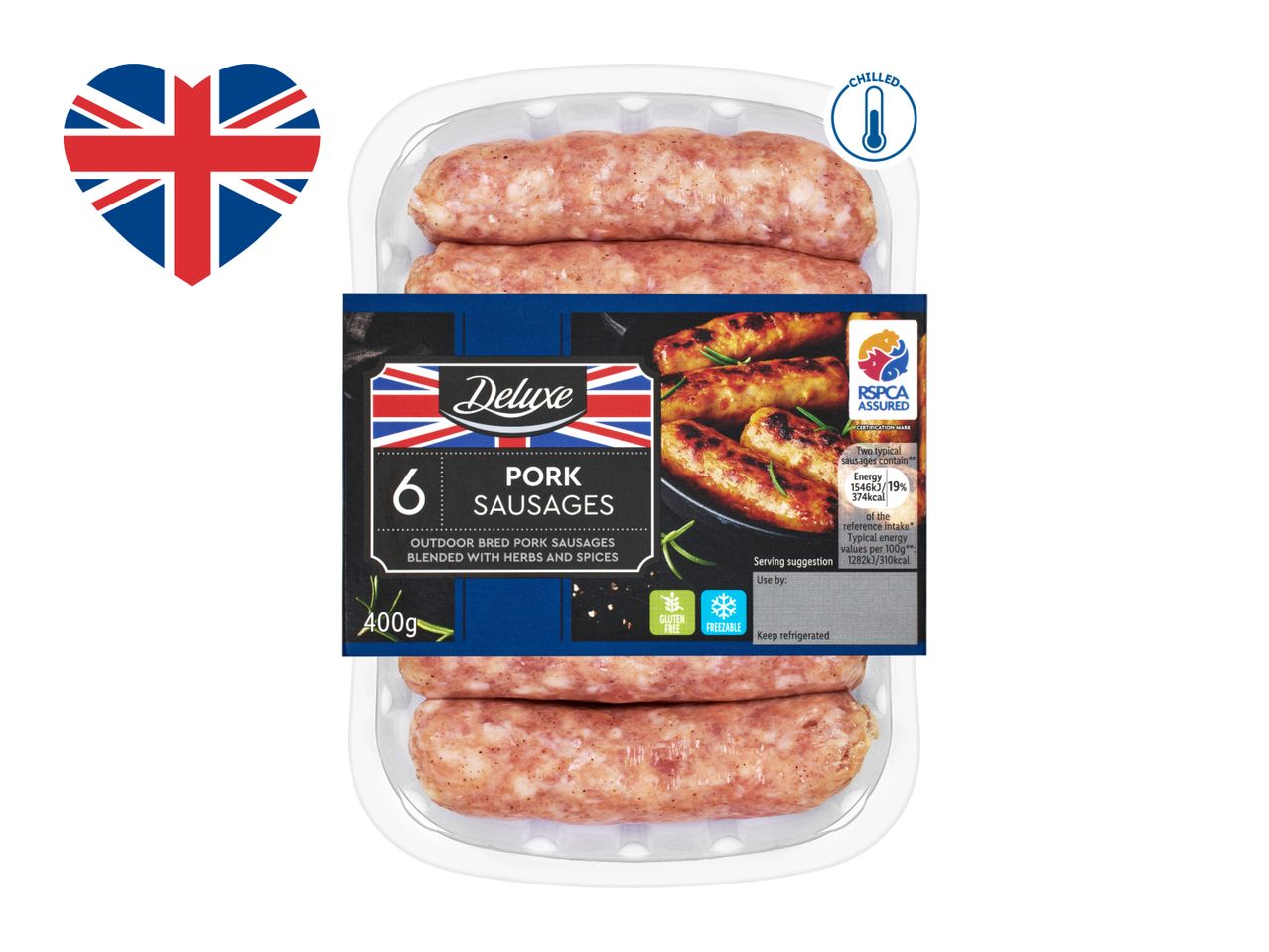 6 British Pork Sausages