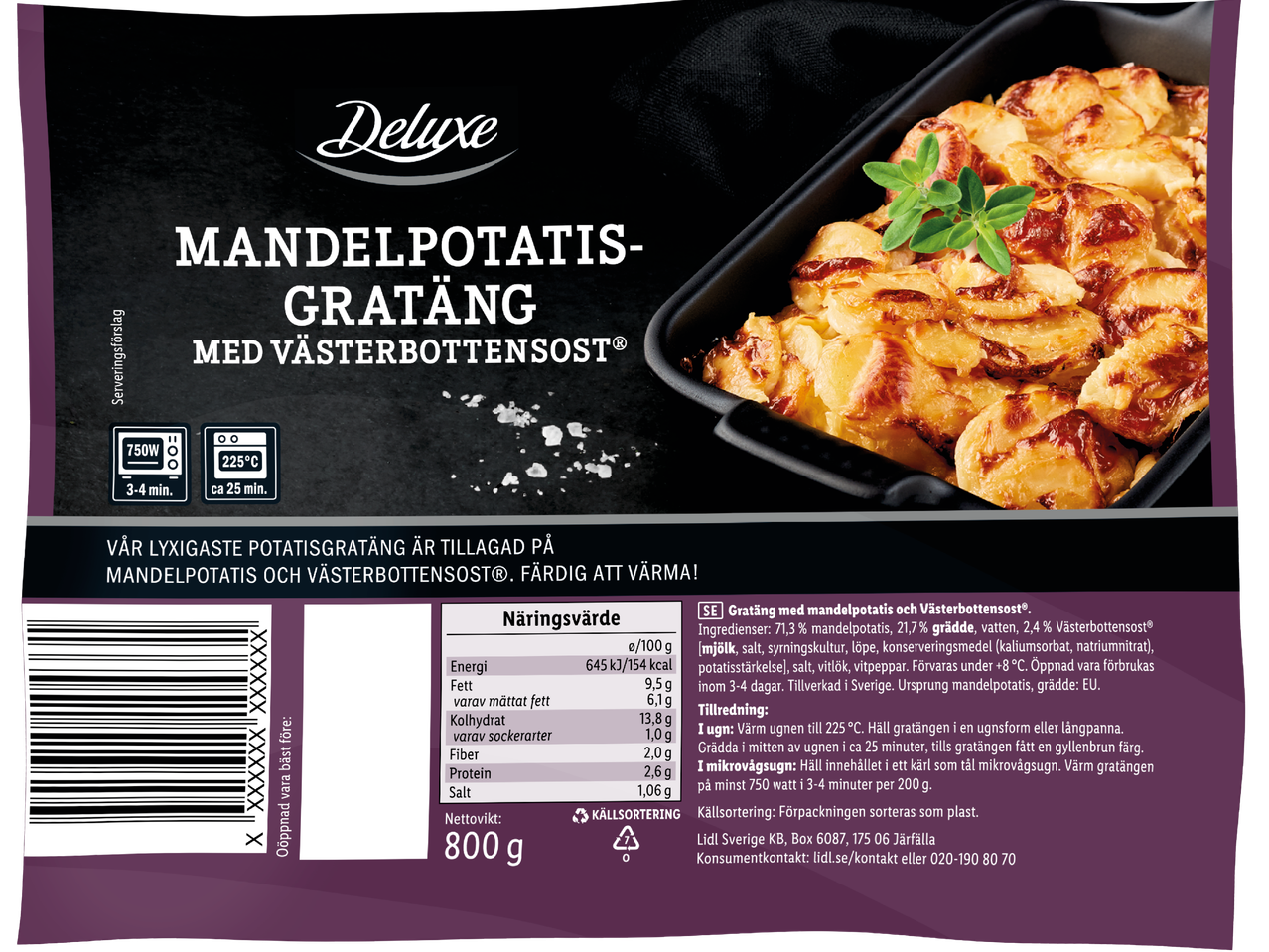 Deluxe Mandelpotatisgratäng med Västerbottenost