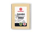 En pakke Danbo-ost fra Madværket, mærket som ekstra lagret med 45+ fedtindhold.